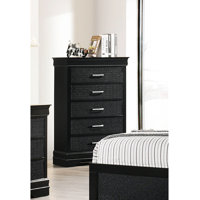 Deris 5 - Drawer Dresser, Dresser For Bedroom, Chest Of Drawers, Crocodile Texture Chest With Storage by Alcott Hill