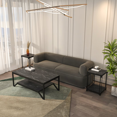 Flora & Zenas Coffee & Side Table Set by Wrought Studio
