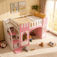 Twin Size Loft Bed With Storage Staircase And Window by Harriet Bee