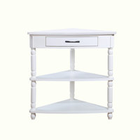 Deshay Wood Storage Corner Table with Drawers and Shelves by Alcott Hill