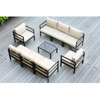 Javarne 7 - Person Outdoor Seating Group with Cushions by Latitude Run