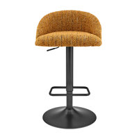 Felomina Fabric Gaslift Swivel Bar Stool by George Oliver