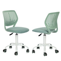 Denishia Modern Stylish Office Task Chair with Fabric Seat Adjustable Height for Teenager by Ebern Designs