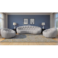Yocelyn 3 Piece Curved Living Room Set by Orren Ellis