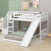 Juden Kids Twin Over Twin Bunk Bed by Harriet Bee