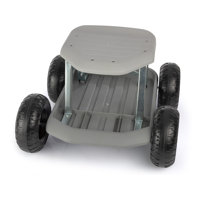 Gardening Stool - Rolling Garden Seat with Wheels and Storage Tool Tray - Garden Cart Scooter - Yard Tools by Arlmont & Co.