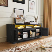 70" Farmhouse TV Stand, Modern Media TV Console Table With Timeless Barn Doors & Storage Cabinets by Gracie Oaks