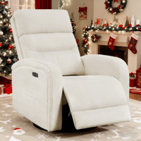 Beppino 33"W Modern Power Swivel Rocker Glider Recliner with USB and Type-C Charge by Latitude Run