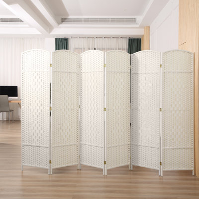 6 Ft.Tall Room Divider, Room Dividers And Folding 19.5" Privacy Screens For Room Separation by Red Barrel Studio