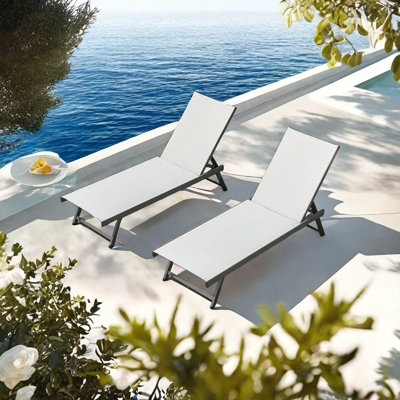 Njomza Outdoor Aluminium Alloy Chaise Lounge by Hokku Designs
