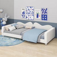 Nickoy Daybed Sherpa Fabric Sofabed with Cloud-Shaped Backrest by Ivy Bronx
