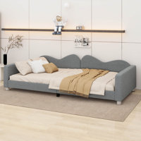Nickoy Daybed Sherpa Fabric Sofabed with Cloud-Shaped Backrest by Ivy Bronx