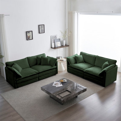 2 - Piece Living Room Set , 2 Pieces Upholstered Loveseat And Couch For Home Office Lounge, Sofa Set Of 2, 2-Piece Couch Set For Living Room by Hokku Designs