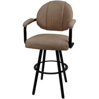 Leandra Swivel Extra Tall Metal Bar Stool 34" - Warren Base by Corrigan Studio