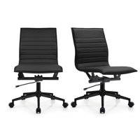 Drayke Mid Century Modern Contemporary Ergonomic Office Chair Modern Wide With Wheels Pads Faux Leather Swivel Adjustable Executive Pads Seat by Brayden Studio