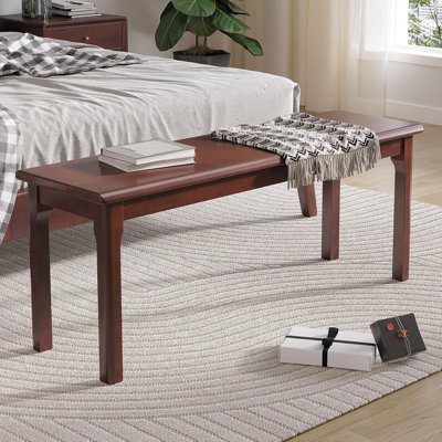 Cintora Solid Wood Bench Dining Bench Entryway End of Bed Bench by Ebern Designs