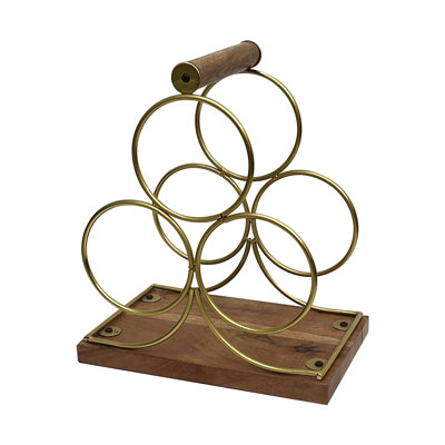 3 Bottles Freestanding Tabletop Wine Holder, Countertop Wine Rack, Perfect For Home Decor & Kitchen Storage Rack, Bar, Wine Cellar, Cabinet, Pantry, D by Tatara Group