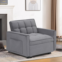 High quality multifunctional sofa futon with adjustable backrests by Latitude Run
