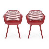 Makhaila Outdoor Stool, Set Of 2 Patio Chairs, Accent Chair, Arm Chair by George Oliver