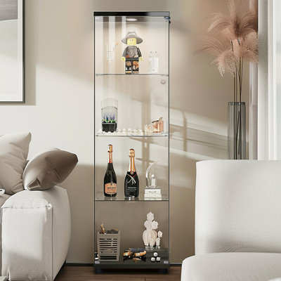Kyas Glass Display Cabinet with Lights