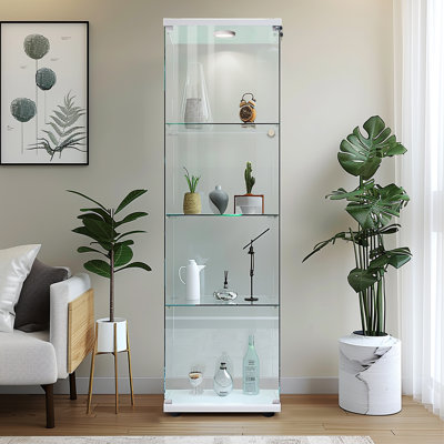 Kyas Glass Display Cabinet with Lights