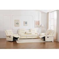Adele 3 - Piece Faux Leather Living Room Set by Winston Porter