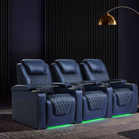 Home Theater Seating 7 Color Ambient Lighting Row Of 3 by Brayden Studio