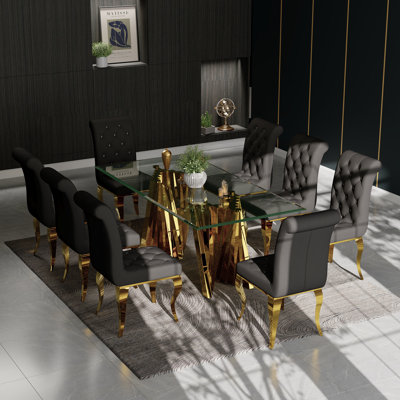 Ladarius Tufted Velvet Upholstered Back Parsons Chair Dining Chair by Rosdorf Park