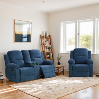 Robbins 2 - Piece Pillow Top Arms Manual Reclining Living Room Sofa Set