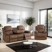 Lockhart 2 - Piece Premium Fabric Manual Reclining Living Room Sofa Set by Latitude Run