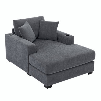 Zared Oversized Chaise Lounger Modern Style Sofa Couch by Latitude Run