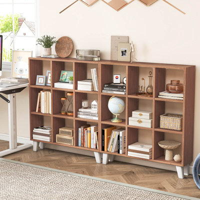 Ebern Designs 2 Pcs 9-cube Bookcase With 6 Removable Shelves Raised Support Feet For Living Room by Ebern Designs
