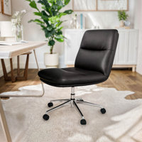 Commercial Mid-Back Padded Upholstered Swivel Office Chair by Flash Furniture