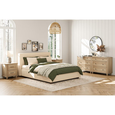 Scarlett 4 Piece Dresser And Nightstand Sets - Include Two 3 Drawer Dressers & Two Nightstands With Charging Station by Charlton Home