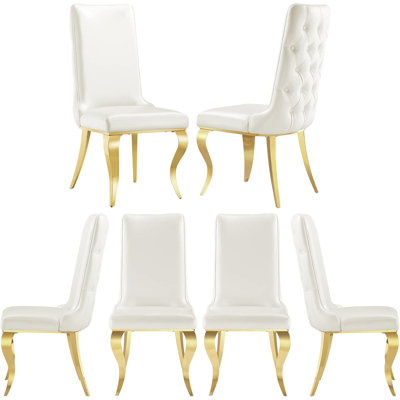 Lanvy Tufted Upholstered Back Parsons Chair Dining Chair by Rosdorf Park