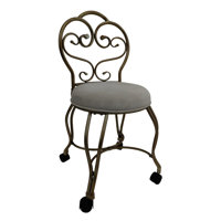 Victorian Vanity Stool with Back