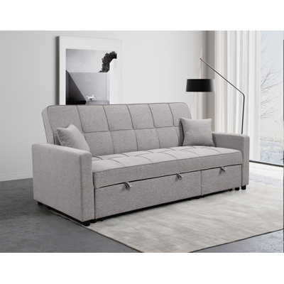 83" Oversized Upholstered Sofa Bed W/Pull Out Couch Bed And Adjustable Backrest by Ebern Designs