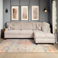 Diodorus Wide Wale L-shape Sectional With Chaise by Latitude Run