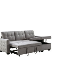 77" Reversible L-Shape Sectional Storage Sleeper Sofa Bed With Storage by Latitude Run