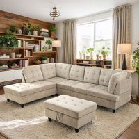 Boud 3 - Piece 112" Upholstered Sectional with Ottoman by Ebern Designs