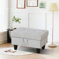 Claritza Upholstered Ottoman by Ebern Designs