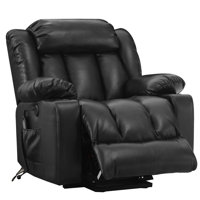 Power Lift Recliner Chair Electric Leather Heated Massage Chair with USB Port and Cupholder by Latitude Run