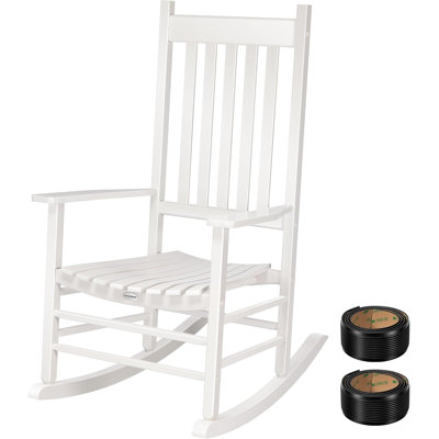 Temaka Oversized Wooden Rocking Chair by Winston Porter