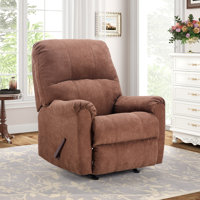 31.6" Wide Modern And Overstuffed Upholstered Manual Rocker Recliner by Latitude Run