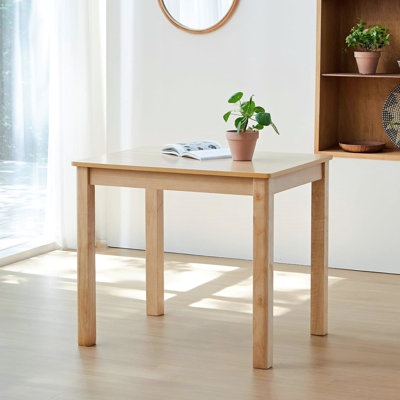 Charlynn Modern Farmhouse Small Rectangular Wooden Dining Table by Lark Manor