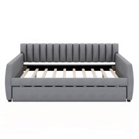 Nyairah Full Upholstered Daybed With Trundle And Wood Slat Support by Latitude Run