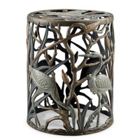 Colesen Aluminum Accent Stool by Rosecliff Heights