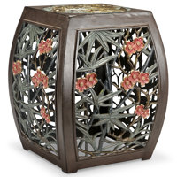 Carolien Aluminum Accent Stool by Bayou Breeze