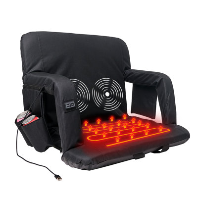 21IN Salcombe Heated Massage Stadium Seats with Back & Arm Support, 3 Levels of Heat & Massage, 6 Reclining Positions by Trule