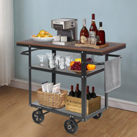 Bonnique Metal Bar Cart by 17 Stories